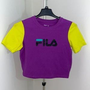 New Fila Women's Colorblock Crop Top Shirt